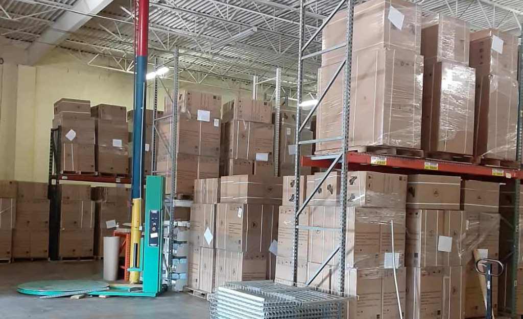 Packages for delivery kept in warehouse
